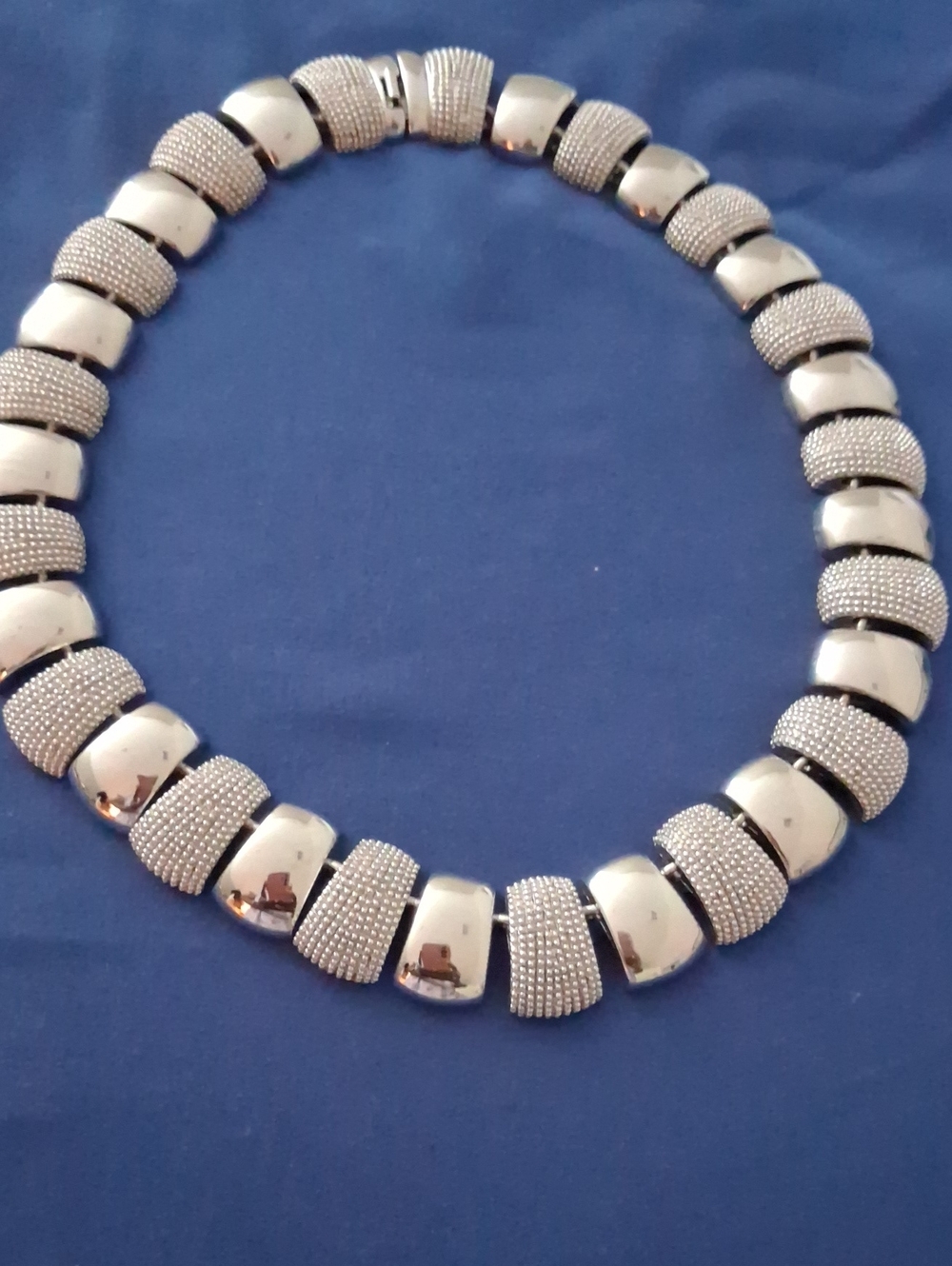 Elegant Silver Beaded Choker Necklace - Women's Jewelry